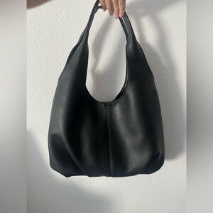 Black Leather Tote Bag
